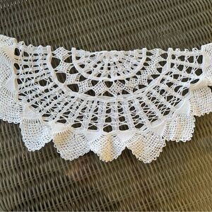 Elegant White Crochet Lace Doily